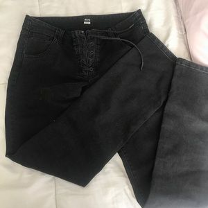 Lace up black washed BDG jeans!